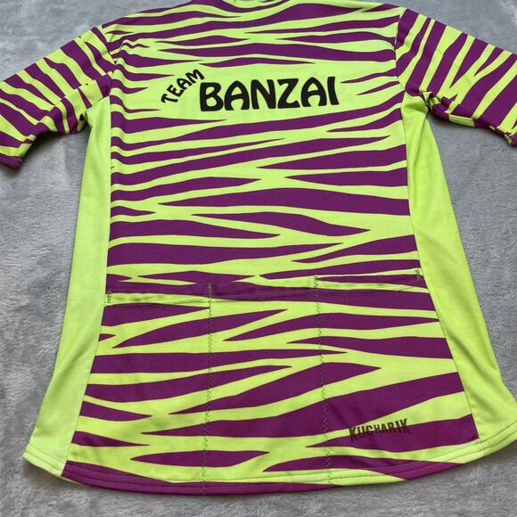 Kucharik Cycling Jersey Size M Team Banzai 1/4 Zip Short Sleeve 3 Pockets - Picture 2 of 6